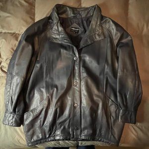 Pelle Women's XL Grey Leather Jacket